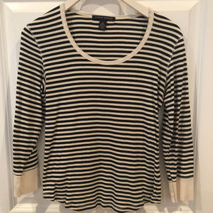 Banana Republic Black and White Stripe Top